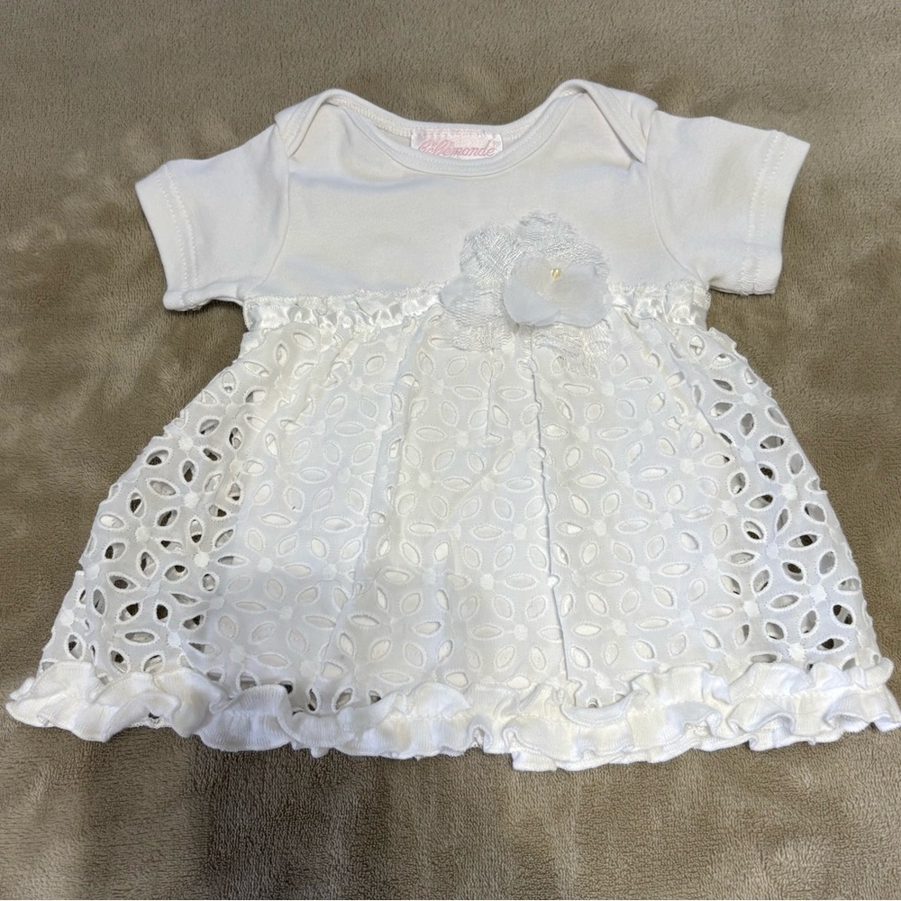 Bebemonde White Eyelet Baby‎ Dress